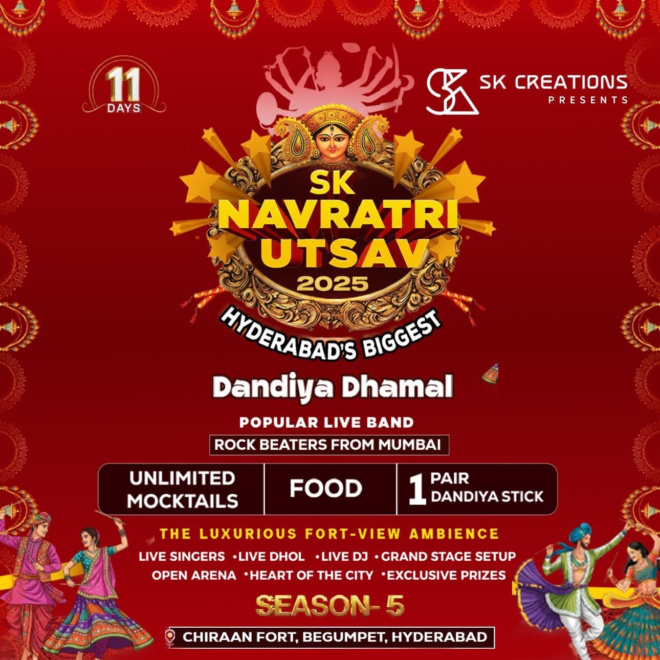 SK Navratri Utsav 2025 (Hyderabad's Biggest Dandiya Dhamal)